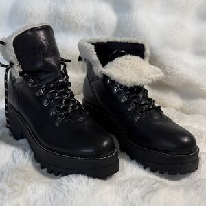 Calvin Klein Black Winter Boots with Shearling Lining